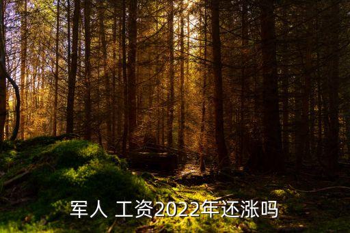 軍人 工資2022年還漲嗎