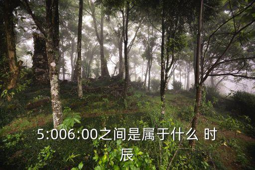 5:006:00之間是屬于什么 時(shí)辰