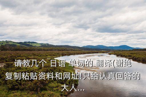 請(qǐng)教幾個(gè) 日語(yǔ) 單詞的 翻譯(謝絕復(fù)制粘貼資料和網(wǎng)址!只給認(rèn)真回答的大人...