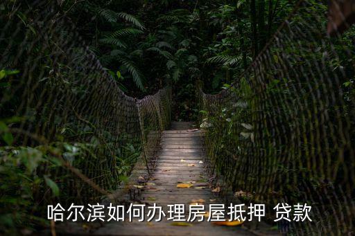  哈爾濱如何辦理房屋抵押 貸款