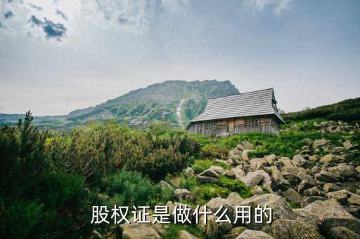 股權(quán)證有什么用,農(nóng)村合作社股權(quán)證有什么用