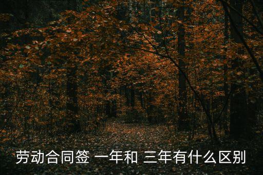 勞動(dòng)合同簽 一年和 三年有什么區(qū)別