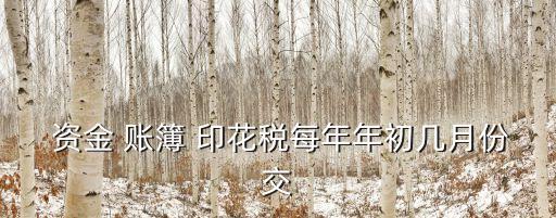  資金 賬簿 印花稅每年年初幾月份交