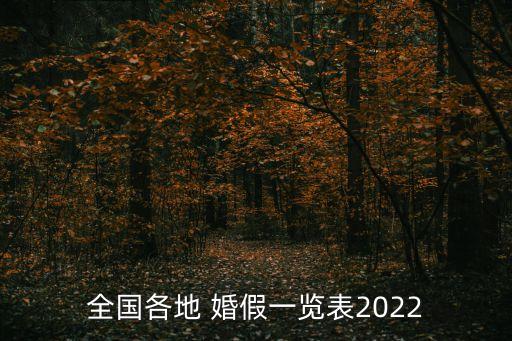全國各地 婚假一覽表2022