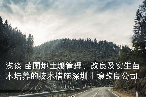 苗圃地