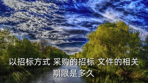 以招標(biāo)方式 采購的招標(biāo) 文件的相關(guān)期限是多久