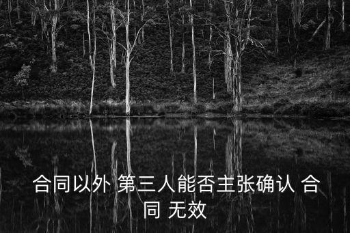 第三人起訴合同無效案例,村民起訴村委會合同無效的案例