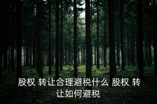 個人股權轉讓中的稅收籌劃,股權轉讓100萬要交多少稅