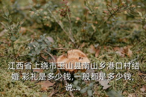 江西上饒彩禮,上饒結(jié)婚大概多少錢