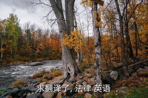 求翻譯了, 法律 英語(yǔ)