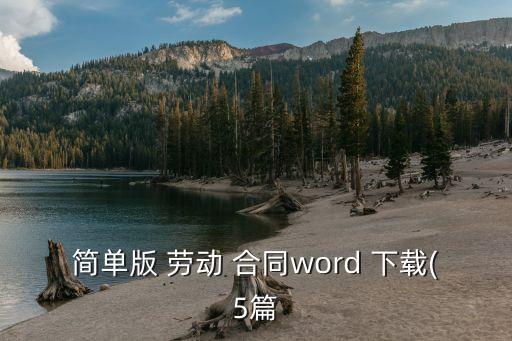 簡單版 勞動 合同word 下載(5篇