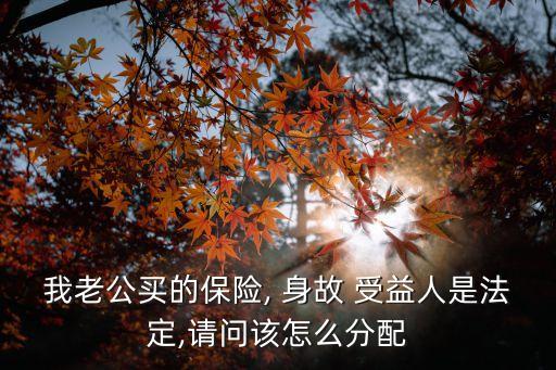 我老公買的保險, 身故 受益人是法定,請問該怎么分配