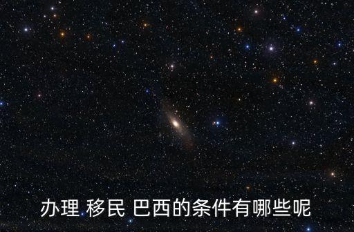 辦理 移民 巴西的條件有哪些呢
