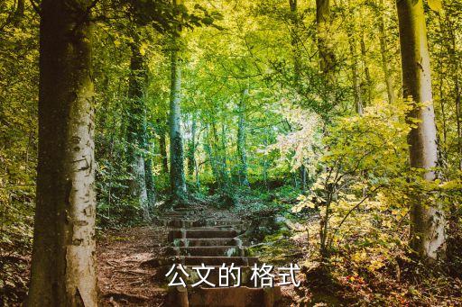 公文的 格式