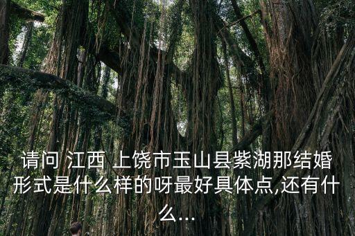 請問 江西 上饒市玉山縣紫湖那結(jié)婚形式是什么樣的呀最好具體點,還有什么...
