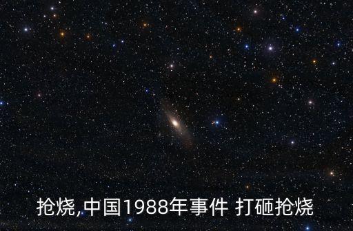 搶燒,中國1988年事件 打砸搶燒