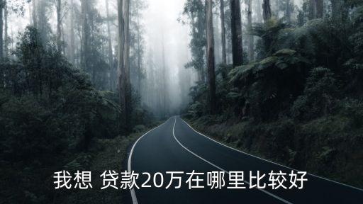 我想 貸款20萬(wàn)在哪里比較好