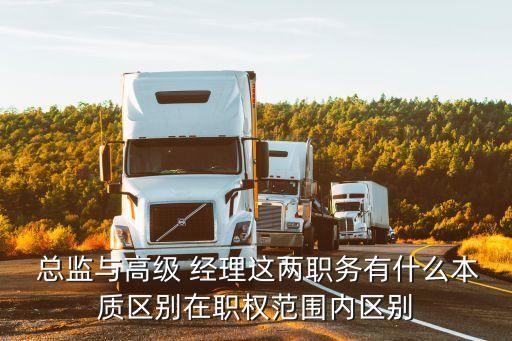  總監(jiān)與高級(jí) 經(jīng)理這兩職務(wù)有什么本質(zhì)區(qū)別在職權(quán)范圍內(nèi)區(qū)別