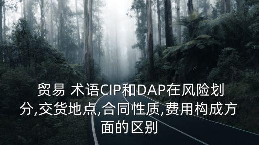 cip貿(mào)易術(shù)語,cif貿(mào)易術(shù)語