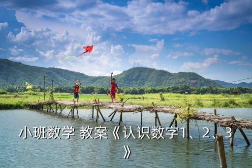 小班數(shù)學(xué) 教案《認識數(shù)字1、2、3》