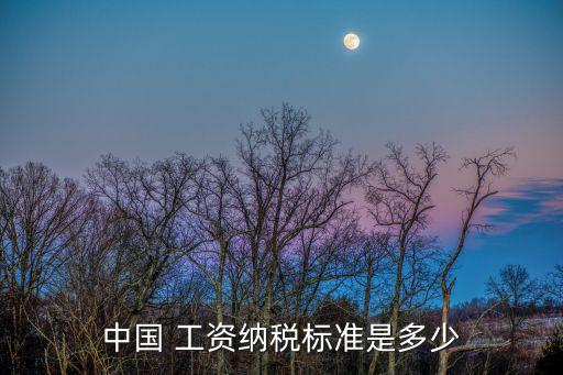 中國 工資納稅標(biāo)準(zhǔn)是多少