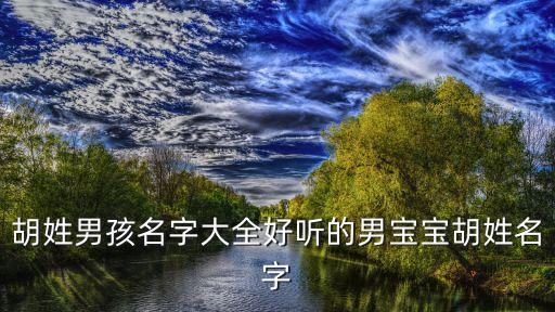 胡姓男孩名字大全好聽的男寶寶胡姓名字
