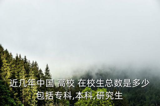 近幾年中國 高校 在校生總數(shù)是多少包括?？?本科,研究生