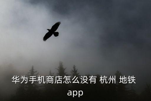 華為手機(jī)商店怎么沒有 杭州 地鐵 app