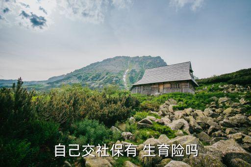 自己交社保有 生育險(xiǎn)嗎