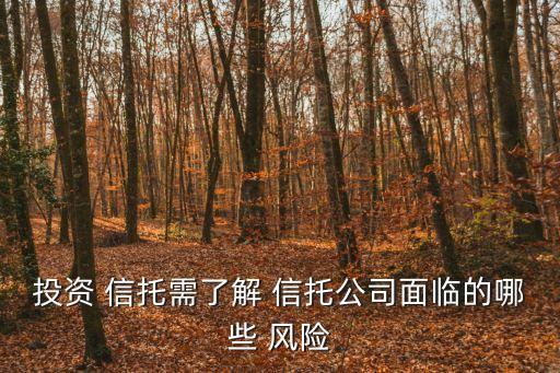 信托風險有多大,信托理財風險大嗎