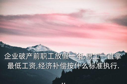 企業(yè)破產(chǎn)前職工放假一年,職工一直拿最低工資,經(jīng)濟(jì)補(bǔ)償按什么標(biāo)準(zhǔn)執(zhí)行...