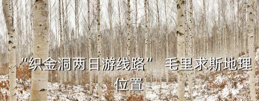 “織金洞兩日游線路” 毛里求斯地理位置