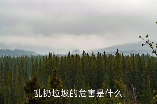亂扔垃圾的危害是什么