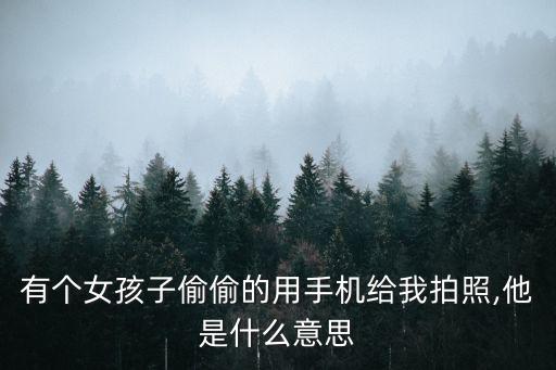 有個女孩子偷偷的用手機給我拍照,他是什么意思