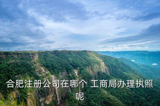 合肥注冊(cè)公司在哪個(gè) 工商局辦理執(zhí)照呢