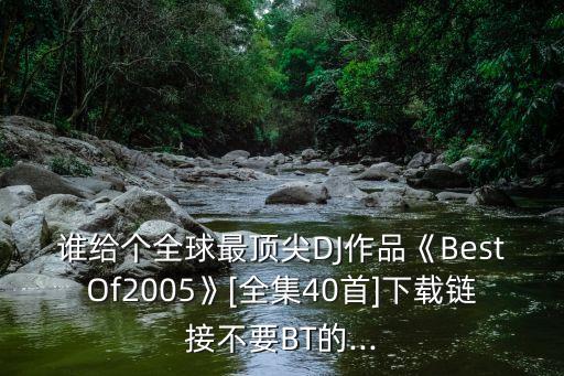 誰給個全球最頂尖DJ作品《BestOf2005》[全集40首]下載鏈接不要BT的...