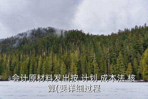 計劃成本核算,采用計劃成本核算