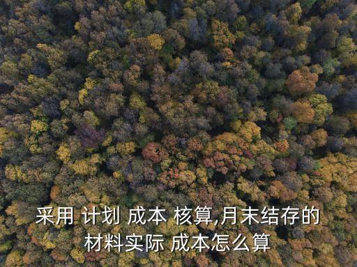采用 計劃 成本 核算,月末結(jié)存的材料實際 成本怎么算