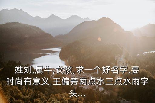 姓劉,屬牛,女孩,求一個好名字,要時尚有意義,王偏旁兩點水三點水雨字頭...