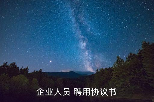 企業(yè)人員 聘用協(xié)議書