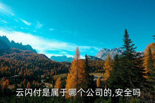  云閃付是屬于哪個公司的,安全嗎