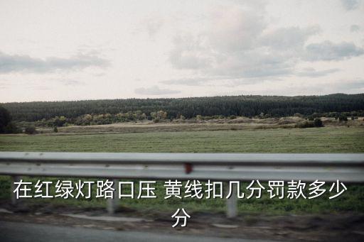 在紅綠燈路口壓 黃線扣幾分罰款多少分