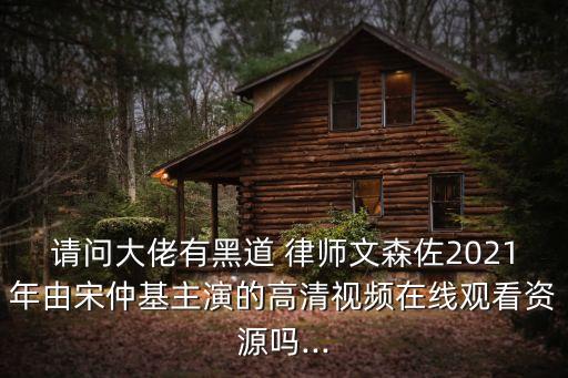 請問大佬有黑道 律師文森佐2021年由宋仲基主演的高清視頻在線觀看資源嗎...