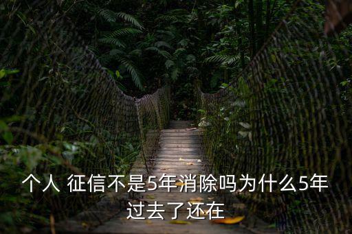 個(gè)人 征信不是5年消除嗎為什么5年過去了還在