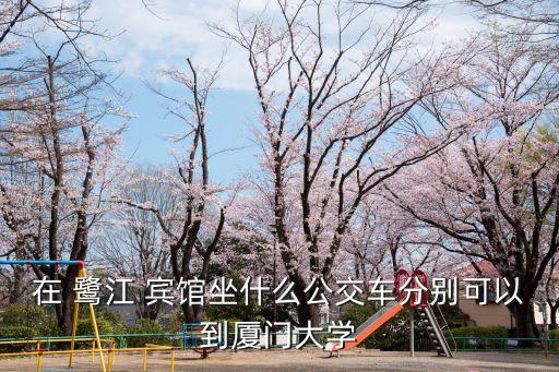 在 鷺江 賓館坐什么公交車分別可以到廈門大學(xué)