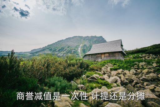 計(jì)提商譽(yù),一次性計(jì)提商譽(yù)
