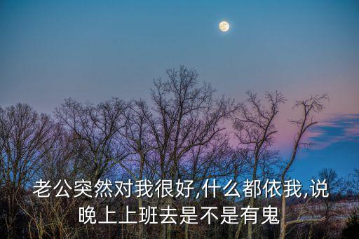  老公突然對我很好,什么都依我,說晚上上班去是不是有鬼