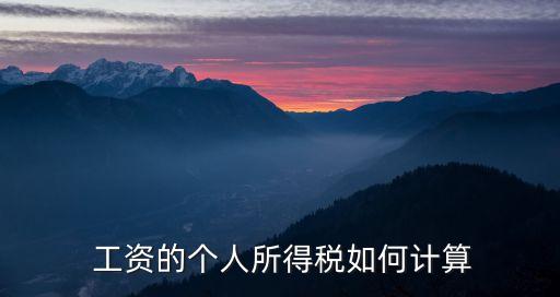 工資個(gè)稅