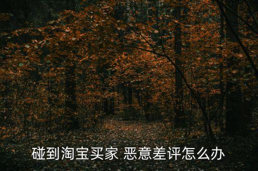 碰到淘寶買家 惡意差評怎么辦