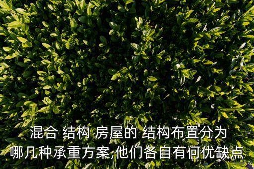  混合 結(jié)構(gòu) 房屋的 結(jié)構(gòu)布置分為哪幾種承重方案,他們各自有何優(yōu)缺點